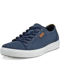 Sneaker Ecco "Ecco Soft 7M", Herren, Gr. 50, blau (marine), Nubukleder, Schuhe Sneaker, Freizeitschuh, Halbschuh, Schn&uuml;rschuh mit Ecco Markenlabel