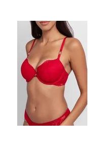 B&uuml;gel-BH Dorina "Jemma", Damen, Gr. 80, Cup A, rot, Obermaterial: 58% Polyamid, 34% Polyester, 8% Elasthan, BHs B&uuml;gel-BH, Spitze, feminin, schmale Tr&auml;ger, leicht gepolstert, vorgeformte Cups