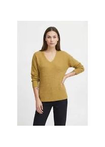 V-Ausschnitt-Pullover Only "ONLCAMILLA V-NECK L/S PULLOVER KNT NOOS", Damen, Gr. M, wood thrush detail:melange, Strick, Obermaterial: 74% Polyacryl, 24% Polyester, 2% Elasthan, meliert, regular fit normal, V-Ausschnitt, Strickb&uuml;ndchen, Pullover, Materialmix, regular fit