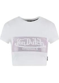 T-Shirt Von Dutch "Von Dutch ANNA SHIRTS", Damen, Gr. S, wei&szlig;, 100% Baumwolle, bedruckt, normal, Rundhals, Shirts T-Shirt