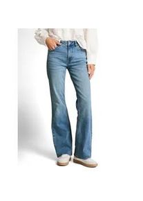 Schlagjeans Tom Tailor "STELLA Bootcut", Damen, Gr. 33, L&auml;nge 32, used light stone blau denim, Denim/Jeans, Obermaterial: 99% Baumwolle, 1% Elasthan. Futter: 65% Baumwolle, 35% Polyester, bootcut fit lang, Jeans, mit Schlag und Stretch