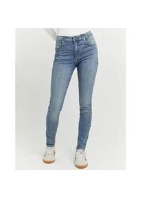 Skinny-fit-Jeans Tally Weijl "SPADEPUMPMR", Damen, Gr. 36, N-Gr, medium indigo washusedeffects9, Denim/Jeans, Obermaterial: 98% Baumwolle, 2% Elasthan, Abriebeffekte, skinny fit lang, Jeans, Baumwollmischung, skinny fit