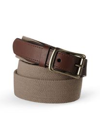 LANDS' END Stretch-G&uuml;rtel, Herren,  Beige, Leder/Metall/Gummi, by Lands' End