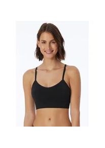 Bustier Schiesser "Casual Seamless", Damen, Gr. S, N-Gr, schwarz, Microtouch, Obermaterial: 95% Polyamid, 5% Elasthan, BHs Bustier, ohne st&ouml;rende Seitenn&auml;hte, herausnehmbare Pads, elastisch