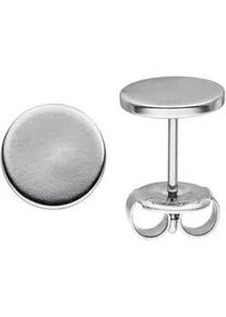 Paar Ohrstecker Jobo, silber (edelstahlfarben), Ohrringe, Damen, 8mm, Edelstahl, STUDS Edelstahl