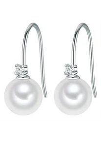 Lulu & Jane Paar Ohrh&auml;nger LULU & JANE "Set: LJ25", silber, wei&szlig;, Ohrringe, Damen, 23,mit Zirkonia, Messing, Messing