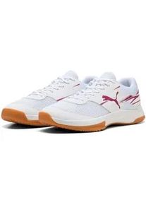 Hallenschuh Puma "VARION II", Damen, Gr. 37,5, Puma wei&szlig;, berry, Synthetik, mehrfarbig, Schuhe Hallenschuh, mit Gummilaufsohle und leichtem Profil, mit Schn&uuml;rverschluss