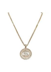 Edelstahlkette Urban Classics "Urban Classics Unisex Dollar Diamond Necklace", gold, Halsketten, Damen, onesize, Edelstahlkette