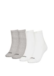 Socken Puma "Puma WOMEN HEART LOGO SHORT CREW 4P ECOM", Damen, Gr. 39-42, schwarz-wei&szlig; (wei&szlig;, schwarz), Baumwollmischung, normal, Socken Socken, mit buntem Schaftdetail