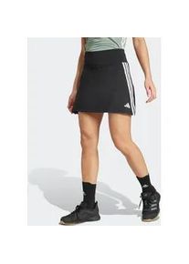 Hosenrock Adidas PERFORMANCE "TRAIN ESSENTIALS 3-STREIFEN WORKOUT SKORT", Damen, Gr. XL, schwarz-wei&szlig; (schwarz, wei&szlig;), Obermaterial: 79% Polyester, 21% Elasthan, R&ouml;cke