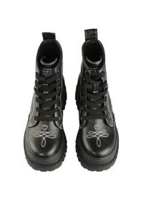 Stiefel Buffalo "Buffalo ASPHA RLD WEST", Damen, Gr. 39, schwarz, wei&szlig;, Polyurethan, unifarben, Schuhe Stiefel