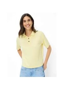Poloshirt Brax "Style CARA S", Damen, Gr. 34, gelb, 67% Viskose, 26% Polyester, 7% Elasthan, Shirts