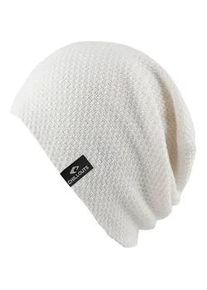Beanie Chillouts "Osaka Hat", Damen, wei&szlig;, Strick, Baumwolle, unifarben, M&uuml;tzen Beanie, Slouch-M&uuml;tze mit strukturierter Oberfl&auml;che