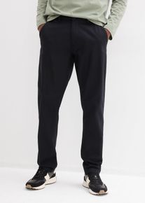 bonprix Regular Fit Chinohose aus Leinen-Mix Straight, schwarz, Gr.64, Klassische Leinenhose - F&uuml;r den bequemen smart-casual-Look, aus Leinen