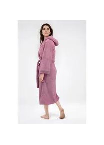 Unisex-Bademantel OTTO HOME "Lillou, ideal f&uuml;r Sauna & Spa, Hotelbademantel, Morgenmantel" Gr. S, lila (mauve), L:120cm, Microfaser, Hausm&auml;ntel, kuschelig weicher Fleece, pl&uuml;sch, f&uuml;r Damen und Herren, XS-3XL