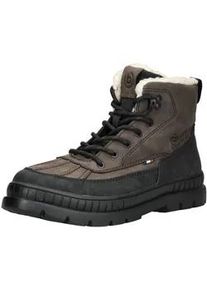 Schn&uuml;rstiefelette Bugatti "Bugatti Stiefelette Lederimitat", Damen, Gr. 42, braun, schwarz, Lederimitat, Schuhe Schn&uuml;rstiefelette