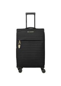 Weichgep&auml;ck-Trolley Travelite "BARBARA & Travelite BARBARA STEPP, verschiedene Gr&ouml;&szlig;en und Farben", Damen, Gr. B/H/T: 42cm x 68cm x 27cm 64 l, schwarz, Nylon, unifarben, Koffer, Weichgep&auml;ck-Koffer Schl&uuml;sselanh&auml;nger Volumenerweiterung bei S/M