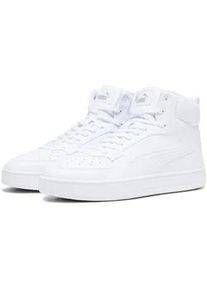 Sneaker Puma "Caven 2.0 Mid Sneakers Erwachsene", Herren, Gr. 44,5, wei&szlig; (wei&szlig; silber metallic), Obermaterial: Textil, Synthetik; Futter: Textil; Laufsohle: Gummi, Schuhe Sneaker