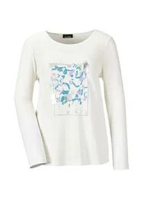 Print-Shirt GOLDNER "Kurzgr&ouml;&szlig;e Shirt", Damen, Gr. 19, beige (cremewei&szlig;, gemustert), Obermaterial: 95% Viskose CV. 5% Elasthan EL., Basic, Tubular, Shirts, strechbequemer Viskosejersey