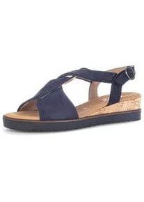Keilsandalette Gabor "Keilsandalette", Damen, Gr. 42, blau, Schuhe
