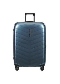 Hartschalen-Trolley Samsonite "ATTRIX, verschiedene Gr&ouml;&szlig;en und Farben", Gr. B/H/T: 51cm x 75cm x 30cm 97 l, blau (steel blau), Polypropylen, Strukturmuster, Koffer, Hartschalen-Koffer Reisegep&auml;ck TSA-Schloss Volumenerweiterung bei S
