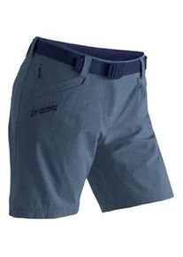 Funktionsshorts Maier Sports "Lulaka Shorts", Damen, Gr. 36, Normalgr&ouml;&szlig;en, blau (jeansblau), 90% Polyamid, 10% Elasthan, Hosen, Damen Shorts, kurze Wanderhose, Outdoorhose mit 4 Taschen, Regular Fit