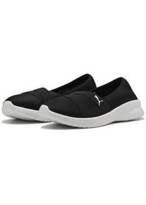 Ballerina Puma "Adelina 2 Sneakers Damen", Damen, Gr. 38,5, schwarz-wei&szlig; (schwarz, wei&szlig;), Obermaterial: Textil; Futter: Textil; Innensohle: Textil; Laufsohle: Synthetik, Schuhe Ballerina