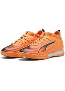 Fu&szlig;ballschuh Puma "ULTRA 6 MATCH Mid Futsalschuhe Jugendliche", Kinder, Gr. 35,5, heat fire schwarz glowing rot orange, Obermaterial: Synthetik, Textil; Futter: Synthetik, Textil; Innensohle: Textil; Laufsohle: Gummi, Schuhe Fu&szlig;ballschuh