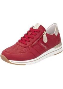 Sneaker Remonte "Remonte Sneaker Leder", Damen, Gr. 37, rot, Leder, Schuhe Sneaker