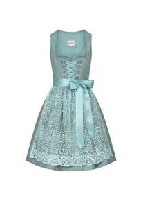 N&uuml;bler Dirndl N&Uuml;BLER "Mini Dirndl Gianna", Damen, Gr. 36, EURO, blau (petrol), Obermaterial: 100% Polyester PES., Kleider