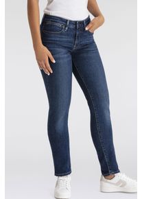 Levi's Slim-fit-Jeans LEVI'S "712 SLIM WELT POCKET", Damen, Gr. 33, L&auml;nge 30, blau (blau wave schwarz), Denim/Jeans, Obermaterial: 85% Baumwolle, 7% Lyocell, 6% Elastomultiester, 2% Elasthan, slim fit, Jeans Slim-fit-Jeans