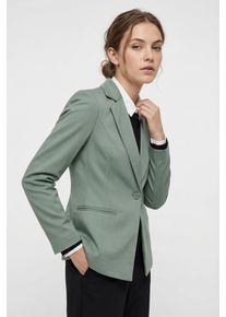 Kurzblazer Only "ONLPEACH L/S FIT BLAZER TLR NOOS", Damen, Gr. 36, laurel wreath, Web, Obermaterial: 95% Polyester, 5% Elasthan, unifarben, slim fit, V-Ausschnitt, Blazer Kurzblazer