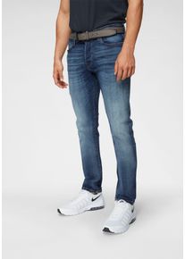 Jack & Jones Slim-fit-Jeans JACK & JONES "JJIGLENN JJICON JJ 619 50SPS NOOS", Herren, Gr. 28, L&auml;nge 32, blau (mid, blau, used), Denim/Jeans, Obermaterial: 92% Baumwolle, 8% Elasthan, Abriebeffekte, slim fit lang, Jeans Slim-fit-Jeans, Baumwollmischung, slim fit, Topseller