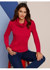 Rollkragenpullover Classic Basics "Pullover", Damen, Gr. 54, rot, 100% Polyacryl, unifarben, Pullover Rollkragenpullover