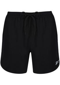Badeshorts Reebok "Yale", Herren, Gr. L, N-Gr, schwarz, Microfaser, Polyester, clean, unifarben, Badehosen Badeshorts, mit Kordelzug und elastischem Bund, mit Logo, basic