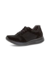 Keilsneaker ROLLINGSOFT, Damen, Gr. 35, schwarz, Textil, Veloursleder, Schuhe Keilsneaker, Freizeitschuh, Halbschuh, Schn&uuml;rschuh mit Logo an der Ferse