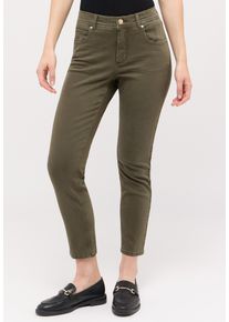 Slim-fit-Jeans Angels "ORNELLA", Damen, Gr. 46, L&auml;nge 26, gr&uuml;n (khaki used), Denim/Jeans, Obermaterial: 93% Baumwolle, 5% Polyester, 2% Elasthan, slim fit 7/8-L&auml;nge, Jeans Slim-fit-Jeans