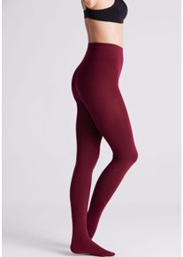 Thermostrumpfhose YSABEL MORA "TIGHTS BASIC COLLECTION", Damen, Gr. L, rot (maroon), Obermaterial: 95% Polyester, 5% Elasthan, unifarben, Strumpfhosen Thermostrumpfhose, mit w&auml;rmender Innenseite f&uuml;r kalte Wintertage