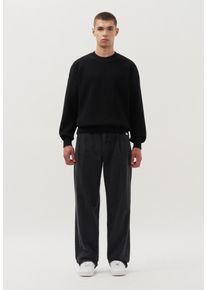 Strickpullover STUDIO SEIDENSTICKER "Studio", Herren, Gr. S, schwarz, 100% Polyester, oversize, Rundhals, Pullover Strickpullover, Langarm Rundhals