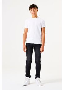 Slim-fit-Jeans Garcia "Tavio", Jungen, Gr. 146, N-Gr, blau (schwarz used), Denim/Jeans, Obermaterial: 99% Baumwolle, 1% Elasthan, slim fit, Jeans Slim-fit-Jeans, for BOYS