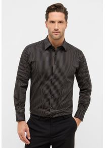 Langarmhemd Eterna "MODERN FIT", Herren, Gr. 41, Normalgr&ouml;&szlig;en, dunkelbraun, Satin, 100% Baumwolle, tailliert, Manschette, Hemden Langarmhemd, NON IRON (b&uuml;gelfrei)