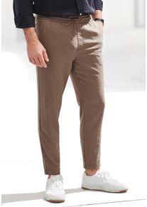 Jogger Pants John Devin "Jogg Pants", Herren, Gr. S (44/46), N-Gr, braun (hellbraun), Web, Obermaterial: 64% Polyester, 33% Viskose, 3% Elasthan, unifarben, slim fit lang, Hosen Jogger Pants, Slim Fit, aus leichter Webqualit&auml;t, Topseller