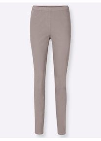 Jeansjeggings Classic Basics, Damen, Gr. 46, Normalgr&ouml;&szlig;en, grau (taupe), 98% Baumwolle, 2% Elasthan, unifarben, lang, Jeans Jeansjeggings