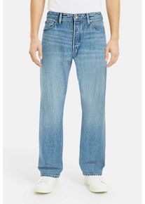 Jack & Jones Relax-fit-Jeans JACK & JONES "JJIRON JJORIGINAL SBD 692 SN", Herren, Gr. 30, L&auml;nge 30, blau (blau denim), Denim/Jeans, Obermaterial: 100% Baumwolle, Abriebeffekte, relaxed fit normal, Jeans Relax-fit-Jeans