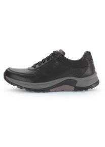 Sneaker ROLLINGSOFT, Herren, Gr. 9,5 (44), schwarz, Glattleder, Textil, Schuhe Sneaker, in bequemer Weite G (weit), Freizeitschuh, Halbschuh, Schn&uuml;rschuh