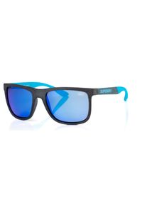 Sonnenbrille Superdry "Modell 996057", Herren, schwarz, blau, matt, Sonnenbrillen Sonnenbrille, Form Karree/Eckig, Logoschriftzug auf B&uuml;gel, Injectionfassung
