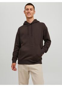 Jack & Jones Kapuzensweatshirt JACK & JONES "JJESTAR BASIC SWEAT HOOD NOOS", Herren, Gr. S, braun (mulch), angeraute Sweatware, Obermaterial: 70% Baumwolle, 30% Polyester, unifarben, relaxed fit, Rundhals, Rippb&uuml;ndchen, Sweatshirts Kapuzensweatshirt, mit Rippb&uuml;ndchen
