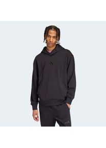 Kapuzensweatshirt adidas Sportswear "M A SZN FL HD", Herren, Gr. S, schwarz, Obermaterial: 70% Baumwolle, 30% Polyester, Sweatshirts Kapuzensweatshirt, weiches Fleecematerial