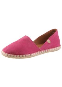 Espadrille VERBENAS "CARMEN SERRAJE", Damen, Gr. 41, pink (fuchsia), Veloursleder, Schuhe Espadrille, Schlupfschuh, Sommerschuh, Loafer mit typischem Jute-Rahmen, Topseller