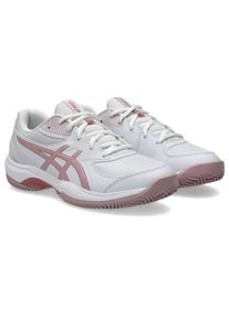 Tennisschuh asics "GEL-GAME 10 GS CLAY", Jungen, Gr. 35,5, wei&szlig;, morganite, Textil, Schuhe Tennisschuh, Sandplatzschuhe f&uuml;r Aschepl&auml;tze